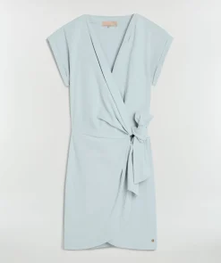 DYA regular fit overslagjurk - sky blue