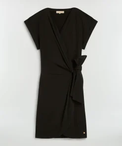 DYA regular fit overslagjurk - black