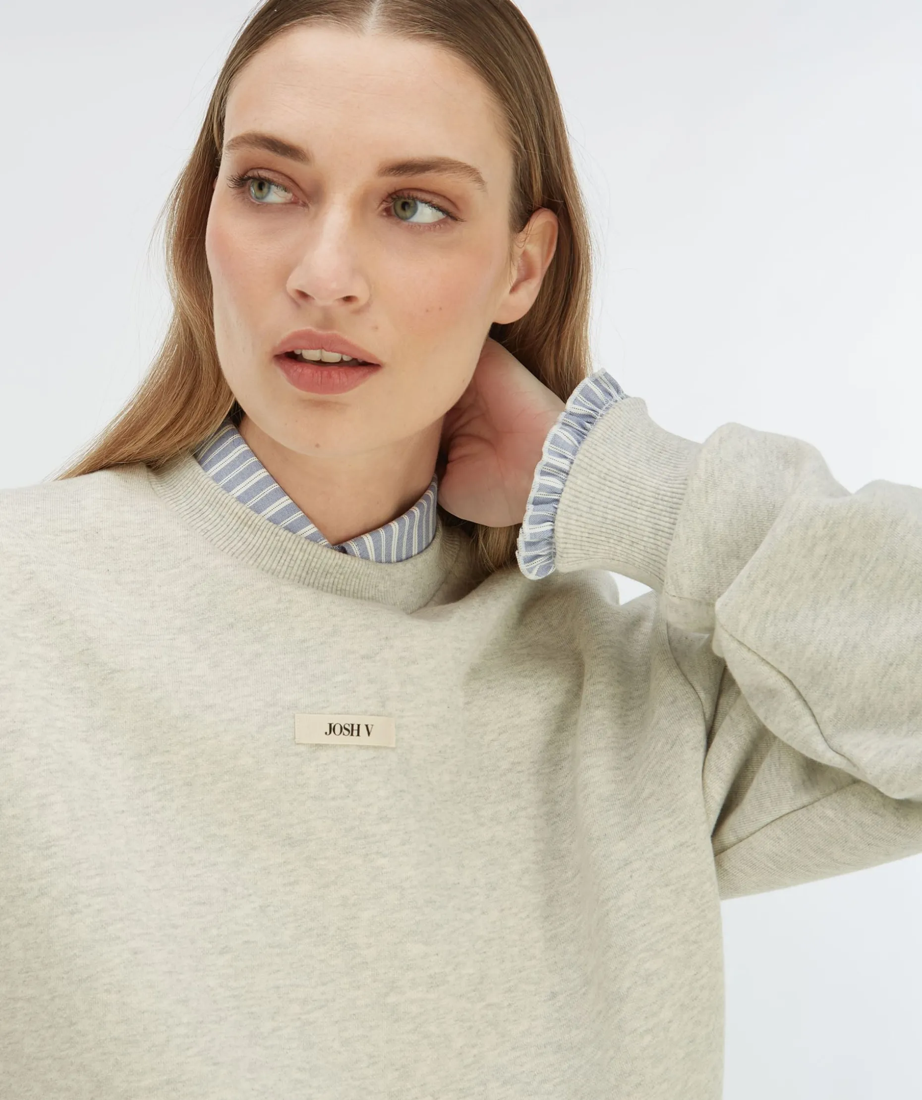 EBAH regular fit sweater - salt melange
