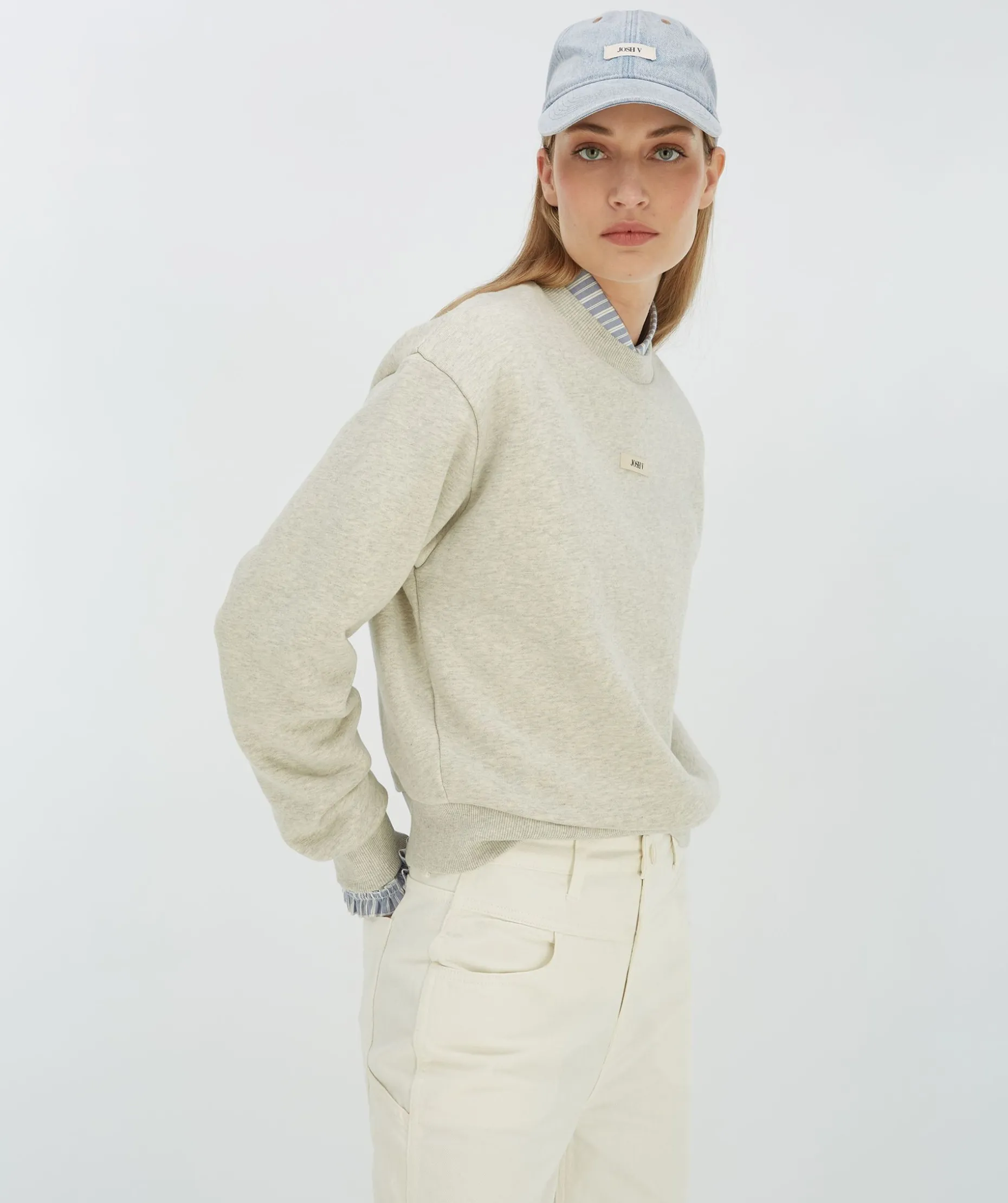 EBAH regular fit sweater - salt melange