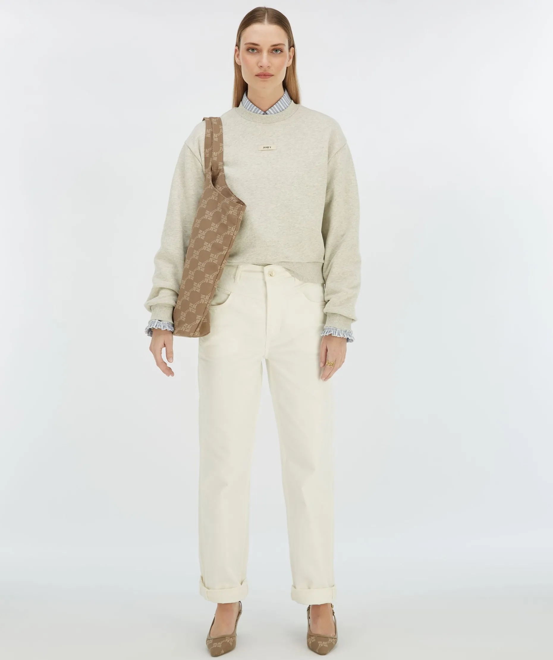 EBAH regular fit sweater - salt melange