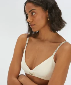 EFFIE bralette van badstof - creme white