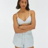 EFFIE bralette van badstof - sky blue
