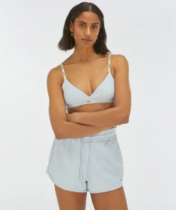 EFFIE bralette van badstof - sky blue