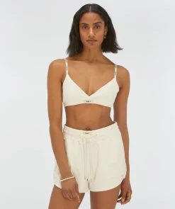 EFFIE bralette van badstof - creme white