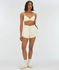 EFFIE bralette van badstof - creme white