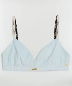 EFFIE bralette van badstof - sky blue