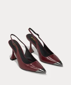 ELEANNA slingback met gesp - berry red