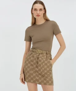 EMILY fitted T-shirt - mink