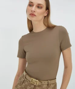 EMILY fitted T-shirt - mink