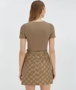 EMILY fitted T-shirt - mink