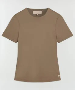 EMILY fitted T-shirt - mink