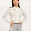 EVERLY slim fit vest met logoprint - grey melange