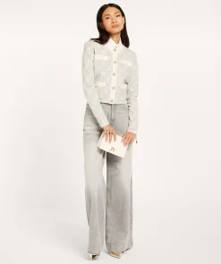 EVERLY slim fit vest met logoprint - grey melange