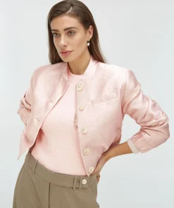 FABIENNE bomber jacket met lurex - pinkaboo