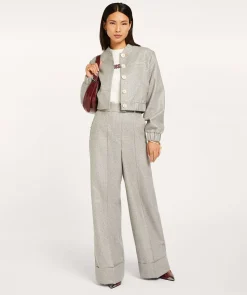 FABIENNE bomberjas met lurex - grey silver