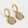 FIEKE oorbellen - antique gold silver