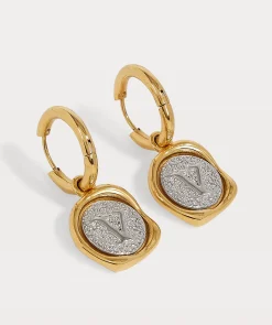 FIEKE oorbellen - antique gold silver