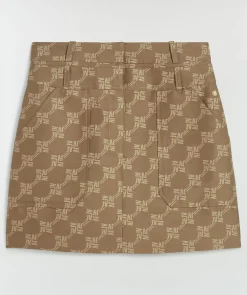 HAVA minirok met logoprint - mink