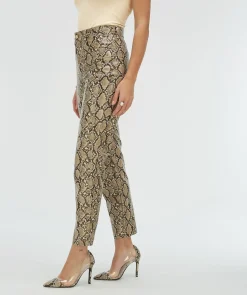 HINKE high waisted broek met slangenprint - snake