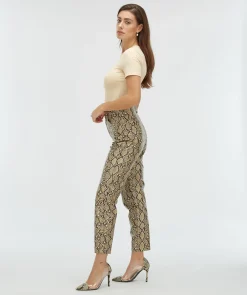 HINKE high waisted broek met slangenprint - snake