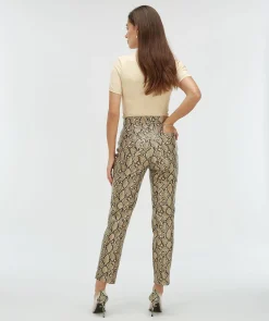 HINKE high waisted broek met slangenprint - snake