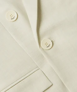 ISE straight fit blazer met strap - salt melange