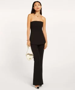 IVY fitted bustier top - black