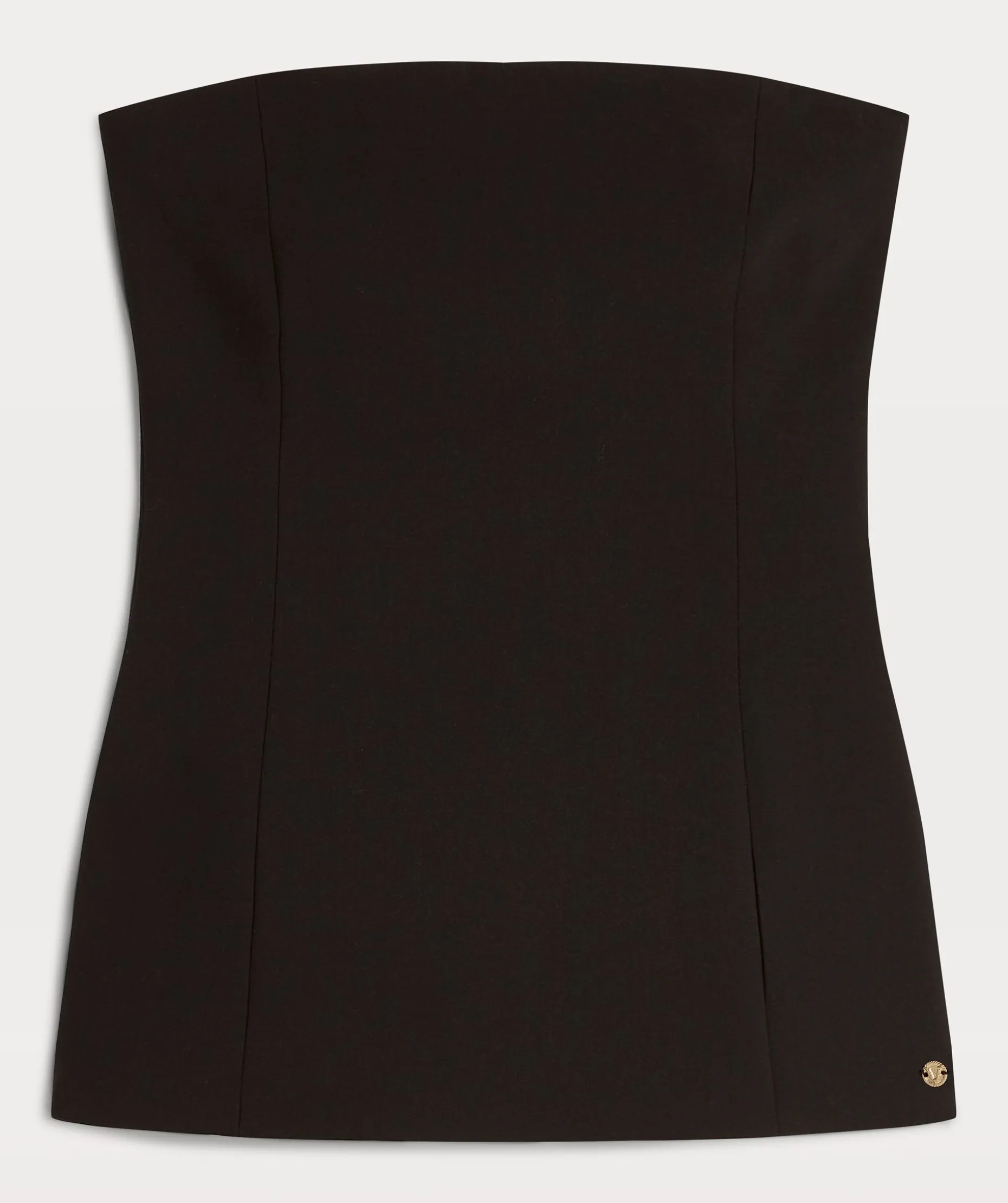 IVY fitted bustier top - black