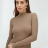 JACKY super skinny fit coltrui met logo - mink