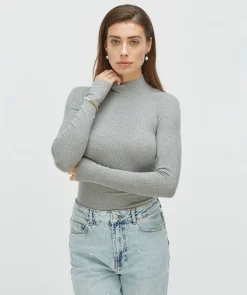 JACKY super skinny fit coltrui met logo - grey melange