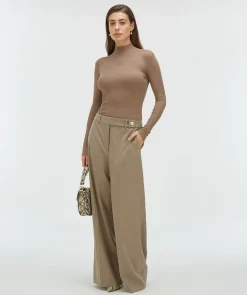 JACKY super skinny fit coltrui met logo - mink