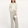 JAGGER wide leg pantalon met lurex - grey silver