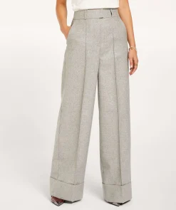 JAGGER wide leg pantalon met lurex - grey silver