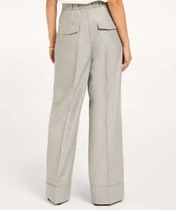 JAGGER wide leg pantalon met lurex - grey silver