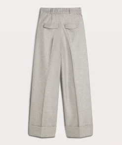 JAGGER wide leg pantalon met lurex - grey silver