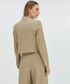 JAMIE cropped jacket - light mink