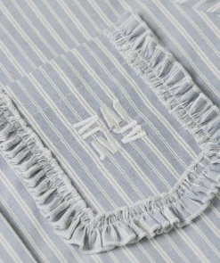 JENNIE regular fit blouse met strepen en ruches - bright blue off white