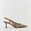 JINTHE slingbacks met logoprint - mink