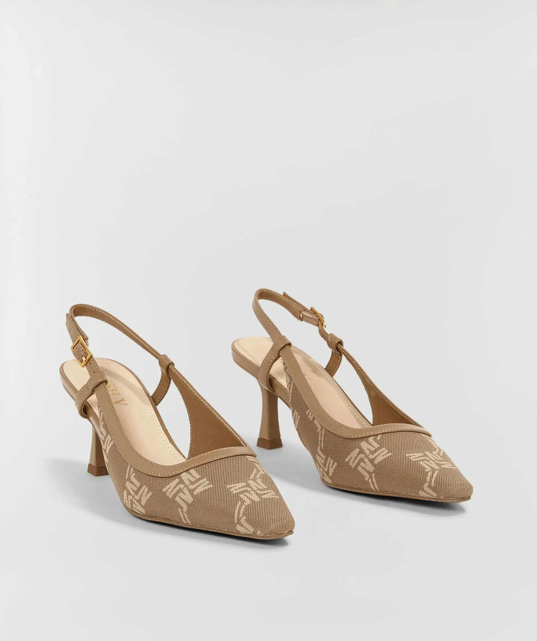 JINTHE slingbacks met logoprint - mink