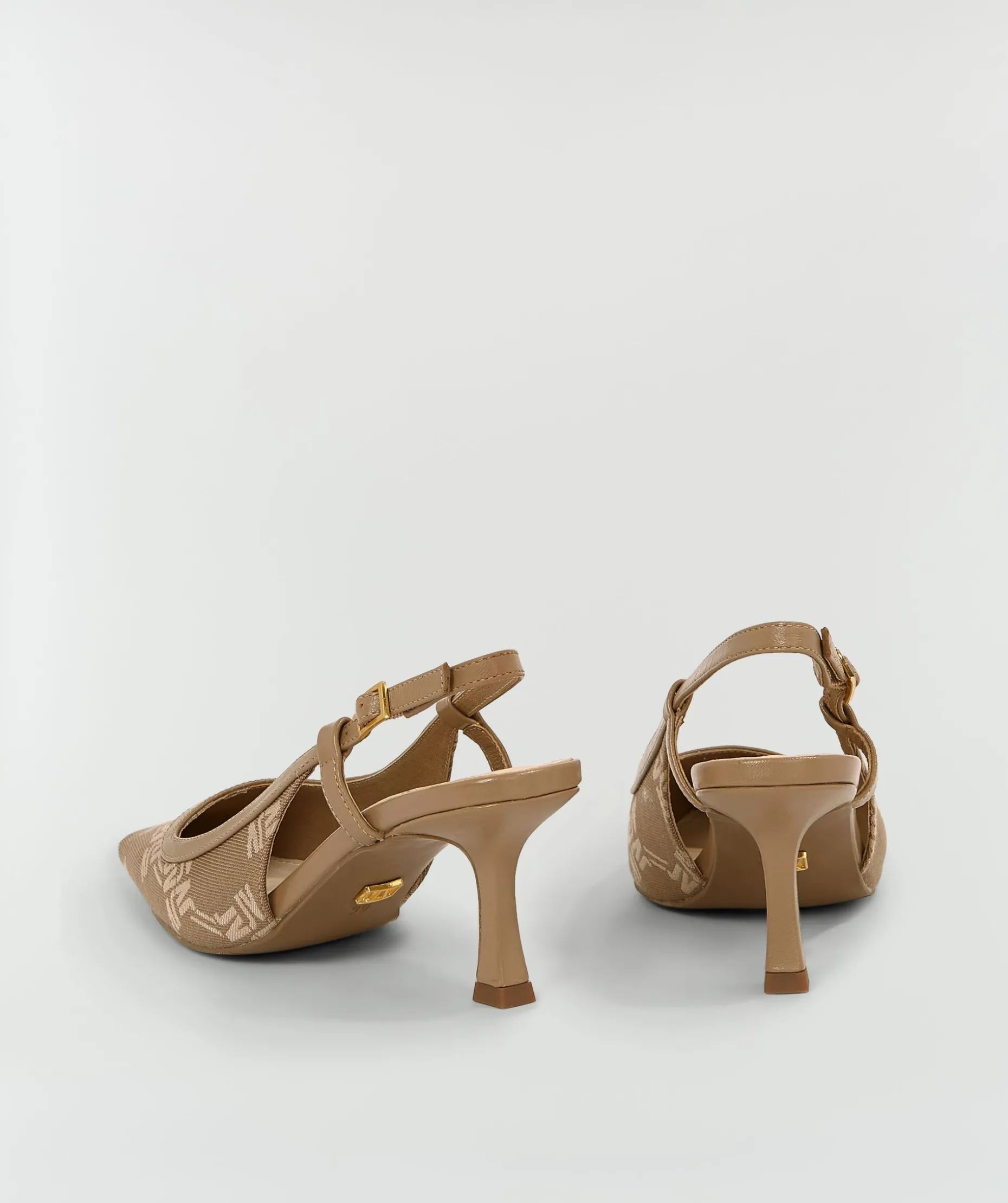 JINTHE slingbacks met logoprint - mink