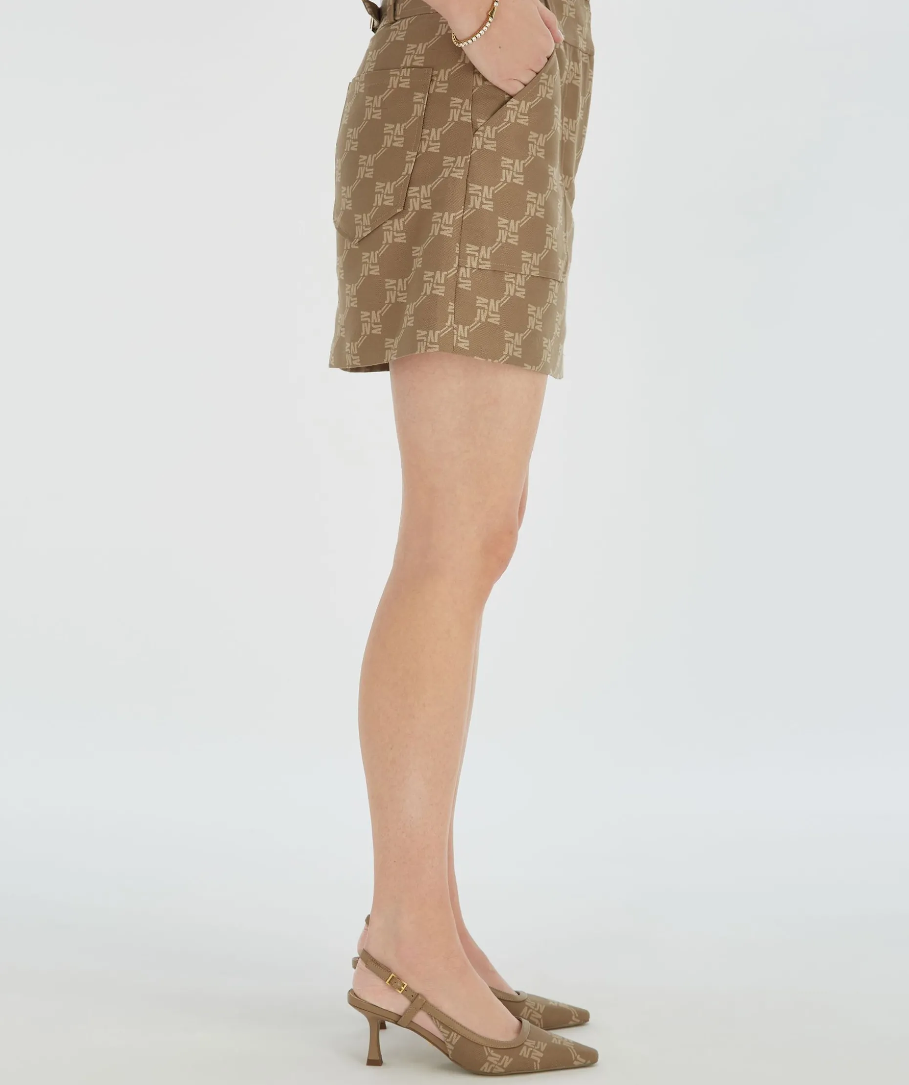 JINTHE slingbacks met logoprint - mink