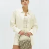 JOLETTE cropped regular fit jacket - light ecru
