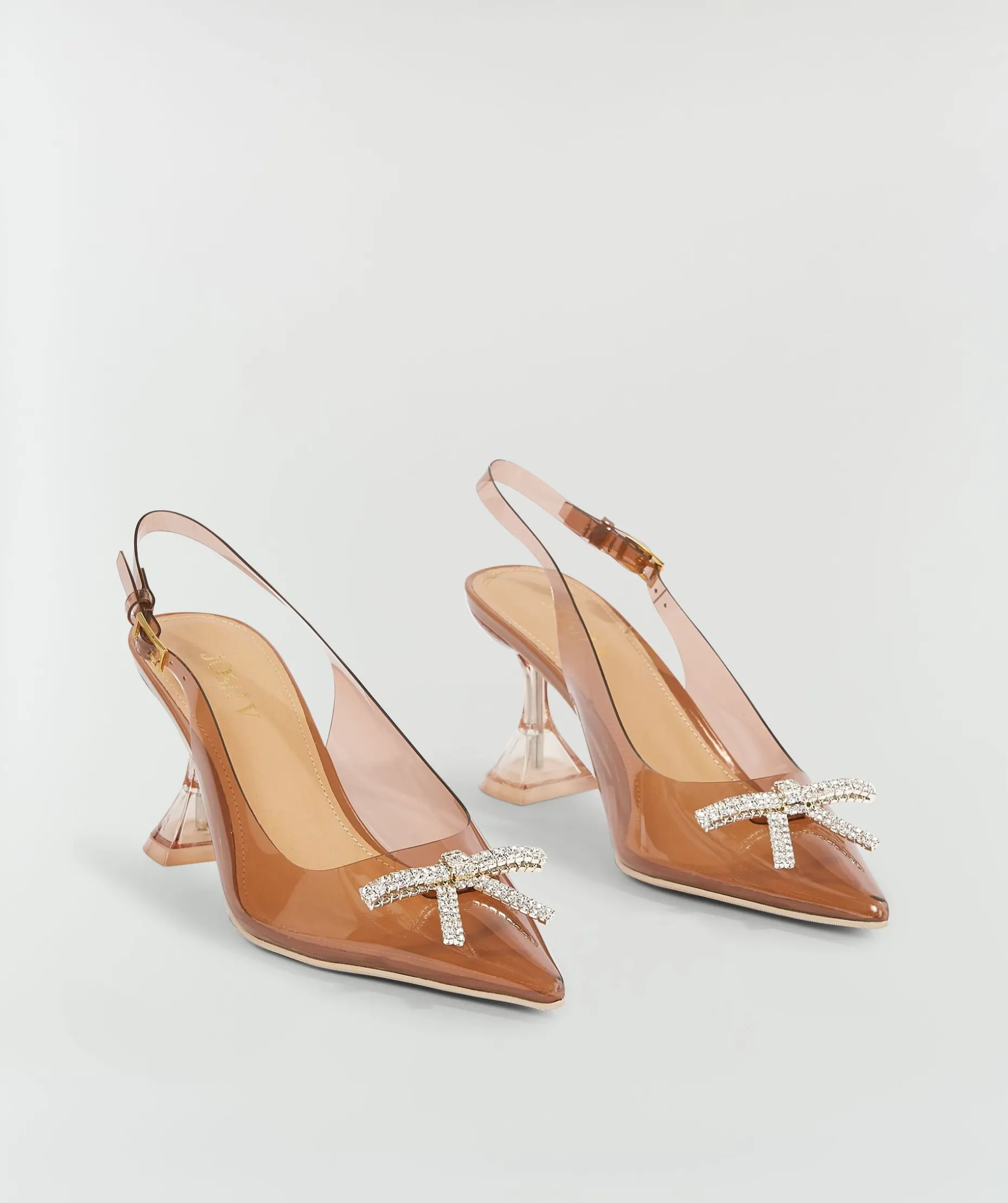 JOUANA slingbacks met strass - toffee