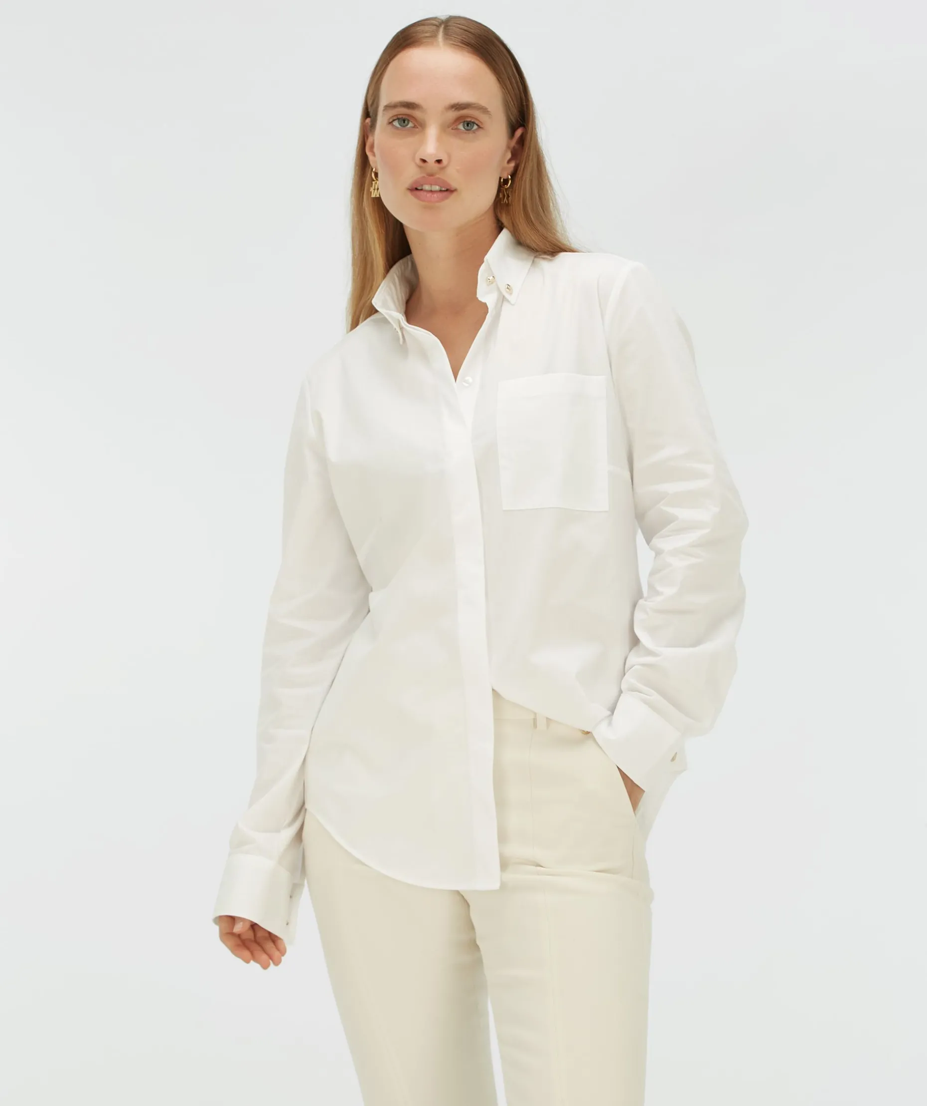 JV Charline fitted blouse - clean white