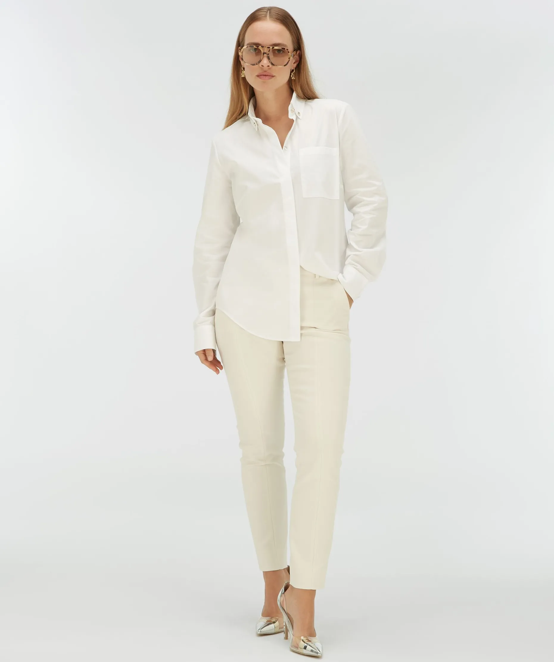 JV Charline fitted blouse - clean white
