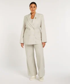 JV DILLEN straight fit blazer - light grey melange