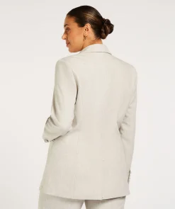 JV DILLEN straight fit blazer - light grey melange