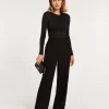 JV KATE high rise wide leg pantalon - black