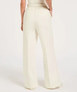 JV KATE high rise wide leg pantalon - creme white